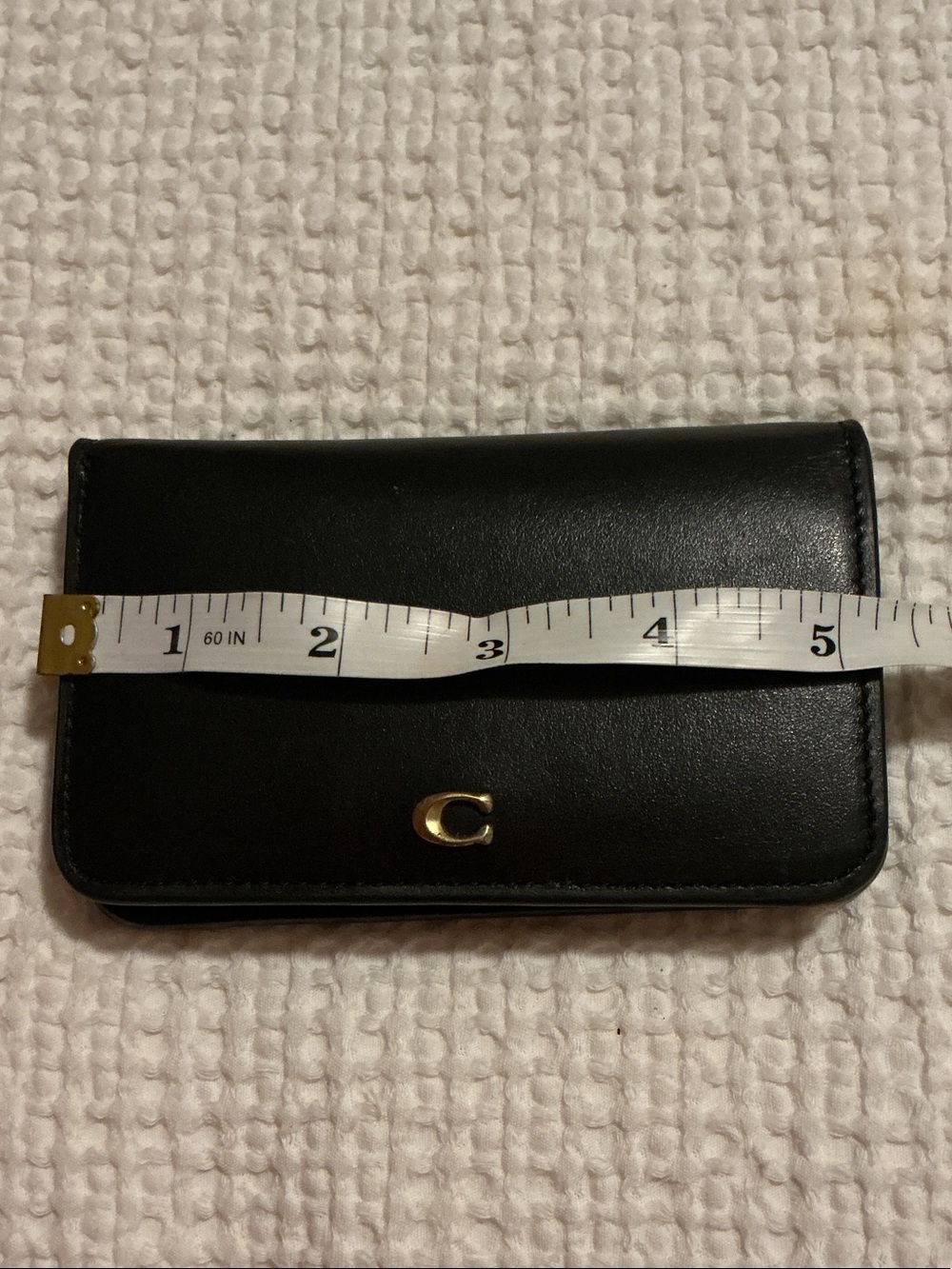 Coach Black Leather Rssential Wallet with Gold 'C' Logo - Picture 12 of 13